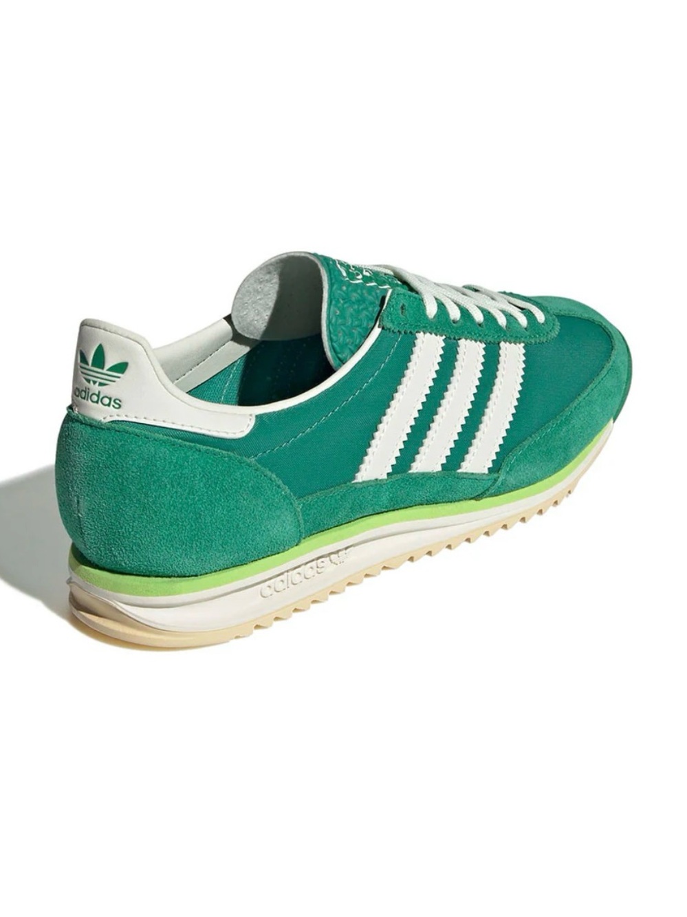 adidas Green Retro Runner Sneakers with White Stripes 1864999 - Picture 4 of 6